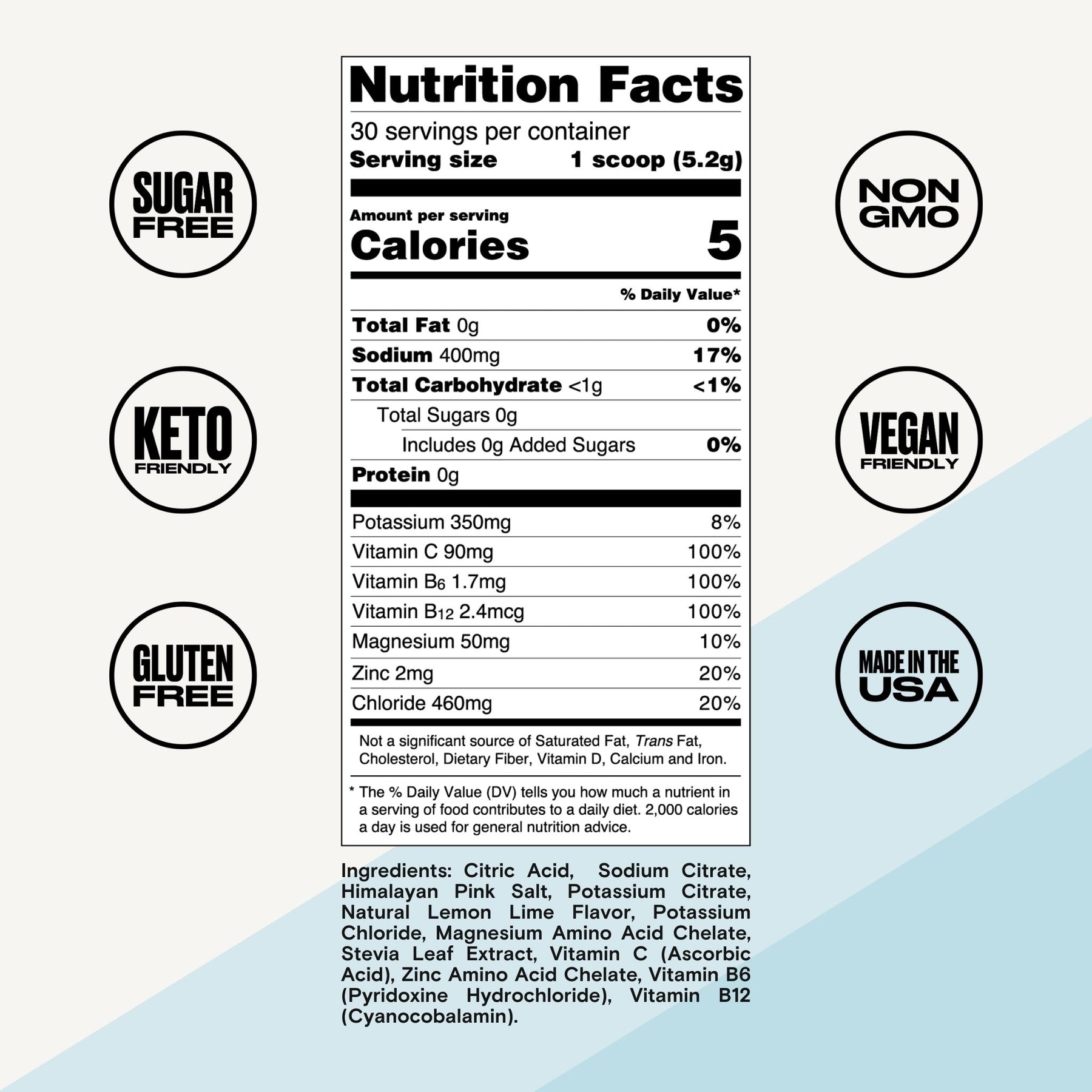 Hydration Electrolytes Powder Keto Fasting Sugar Free