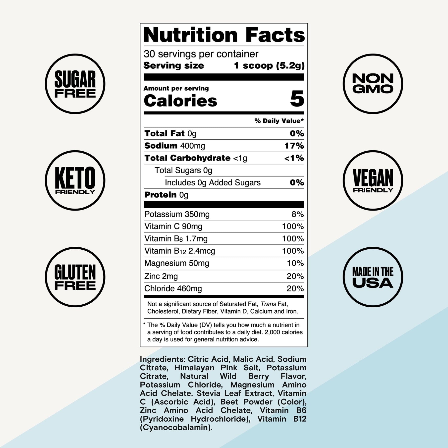 Hydration Electrolytes Powder Keto Fasting Sugar Free