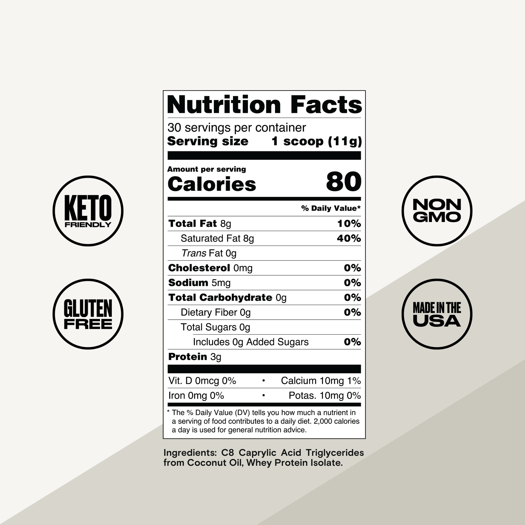 C8 MCT OIL POWDER KETO COFFEE CREAMER