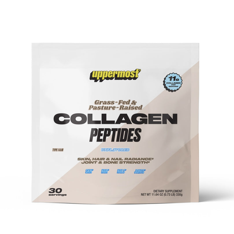 Uppermost Collagen Peptides Protein Powder, Grass-fed & Pasture-raised, Bovine, Hydrolyzed, Skin, Hair, Nail & Joint Support